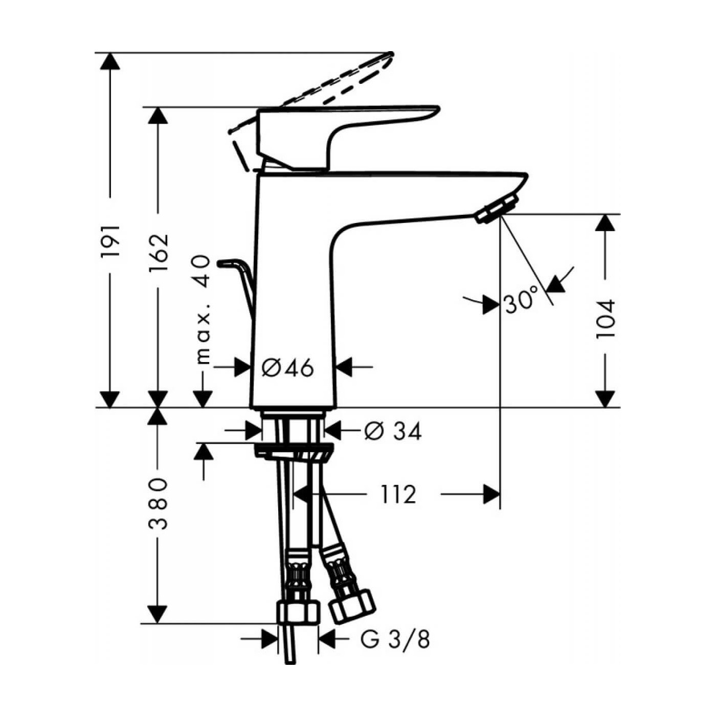Bateria Umywalkowa Talis E 110 71710000 Hansgrohe