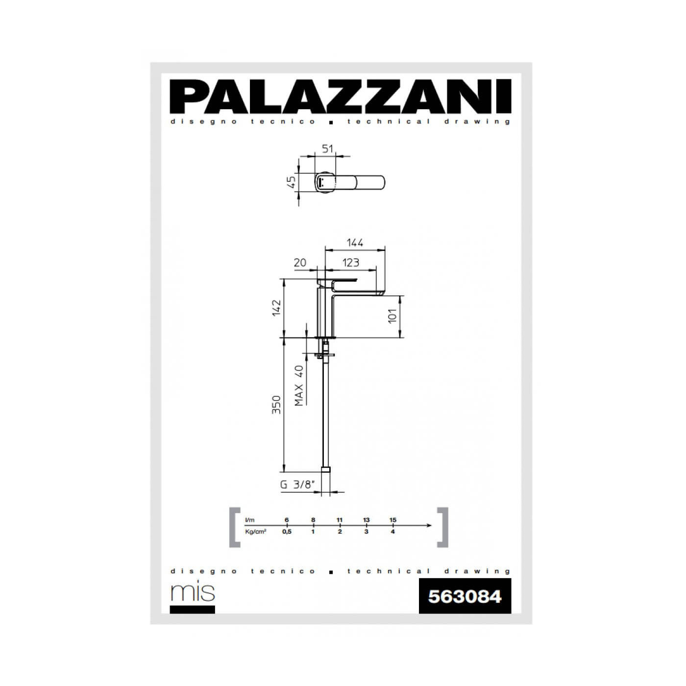 Bateria Umywalkowa Mis 563084 Palazzani