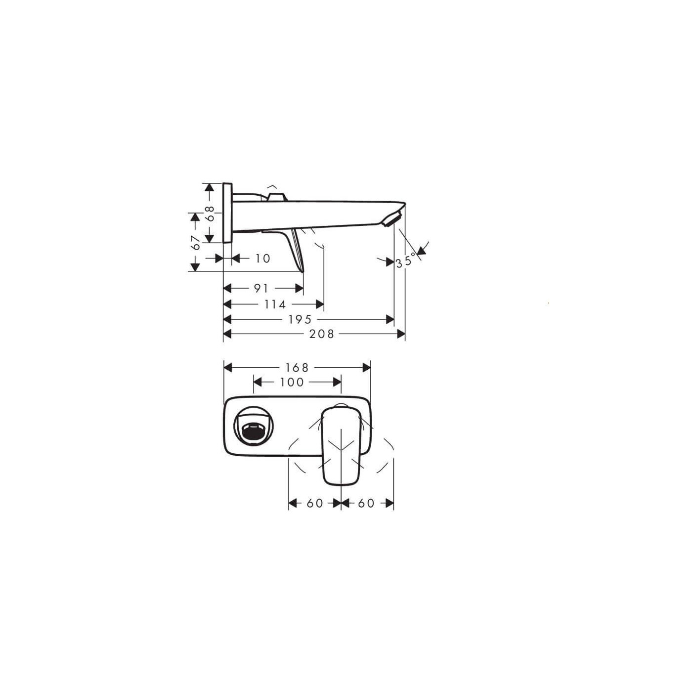 Bateria Umywalkowa Podtynkowa Logis 71220000 Hansgrohe