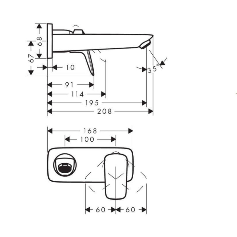 Bateria Umywalkowa Podtynkowa Logis 71220000 Hansgrohe