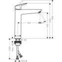 Bateria Umywalkowa Logis ComfortZone 190 Bez Kompletu Odpływowego 71091000 Hansgrohe