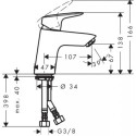 Bateria Umywalkowa Stojąca Logis 70 Bez Kompletu Odpływowego 71071000 Hansgrohe