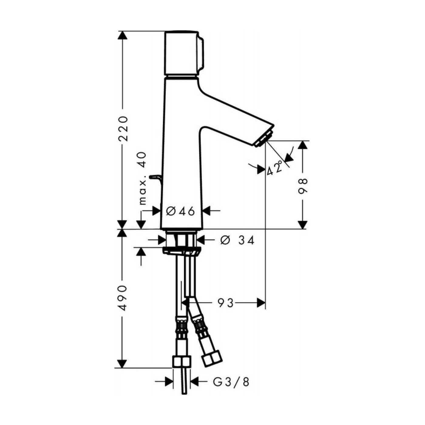 Bateria Umywalkowa Talis Select S 100 72042000 Hansgrohe