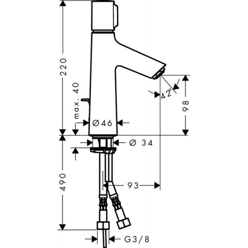 Bateria Umywalkowa Talis Select S 100 72042000 Hansgrohe