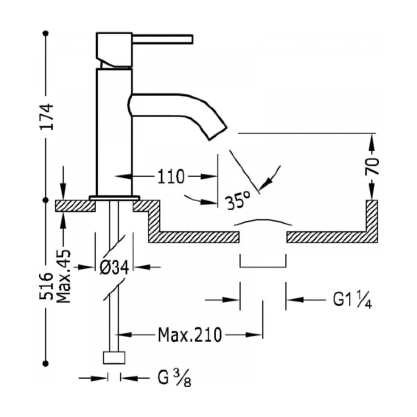 Bateria Umywalkowa Study 26290301 Tres