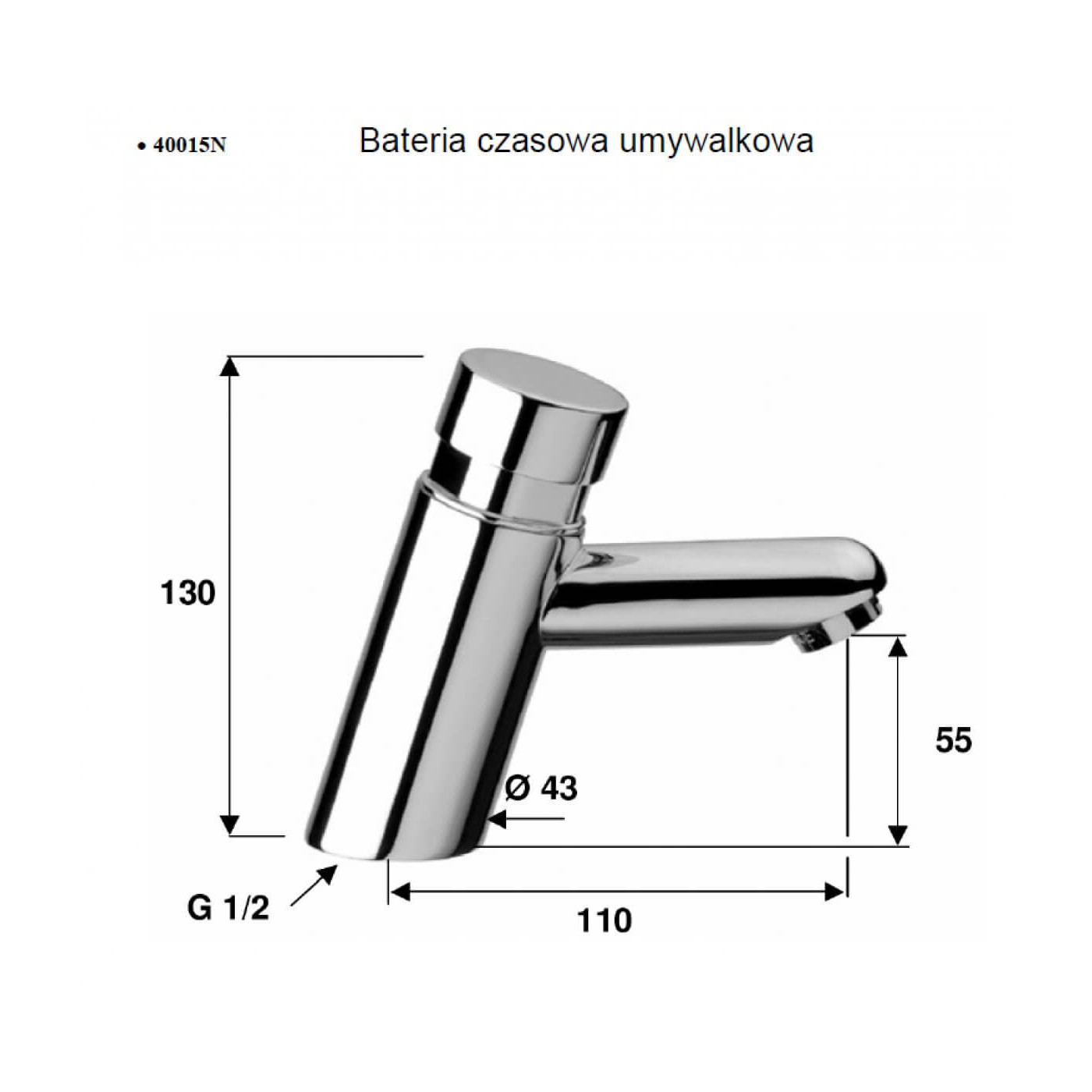 Bateria Umywalkowa Czasowa 40015N Trend Armatura