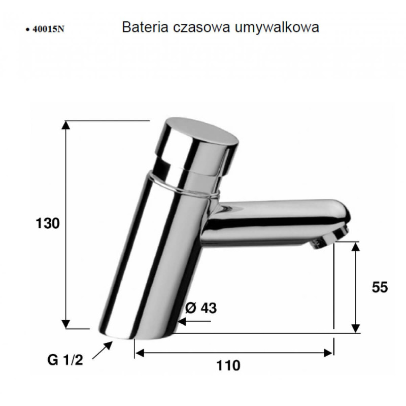 Bateria Umywalkowa Czasowa 40015N Trend Armatura