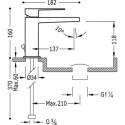 Bateria Umywalkowa Slim Z Korkiem Automatycznym 20210301D Tres