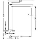 Bateria Umywalkowa Wysoka Loft 20020305 Tres