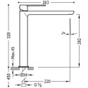 Bateria Umywalkowa Wysoka Loft 20020305 Tres