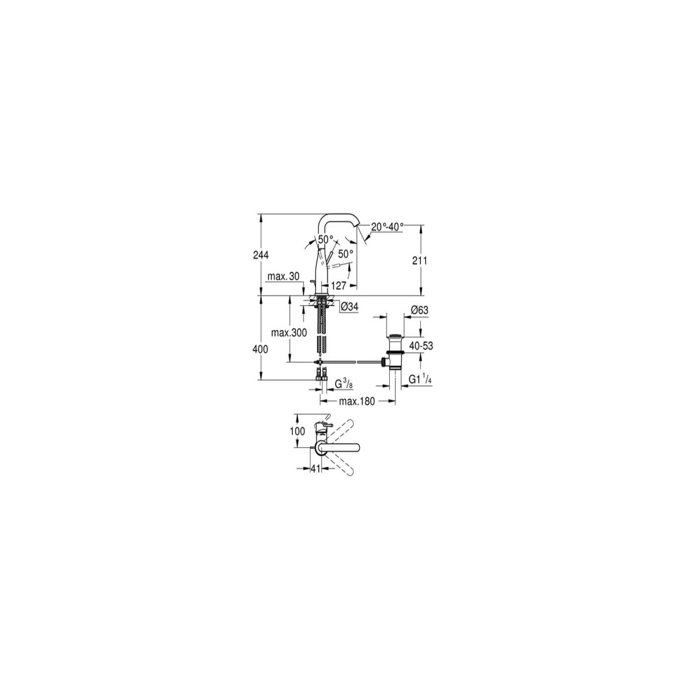 Bateria Umywalkowa Essence New L 32628001 Grohe