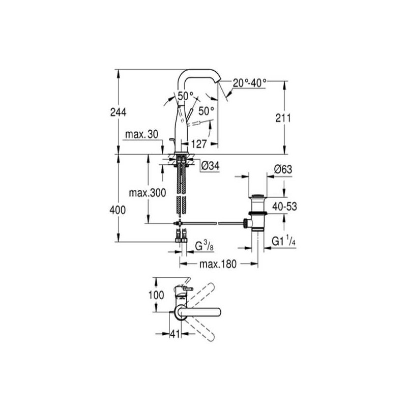 Bateria Umywalkowa Essence New L 32628001 Grohe