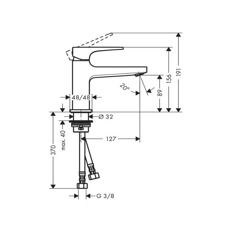 Bateria Umywalkowa Metropol 100 32500000 Hansgrohe