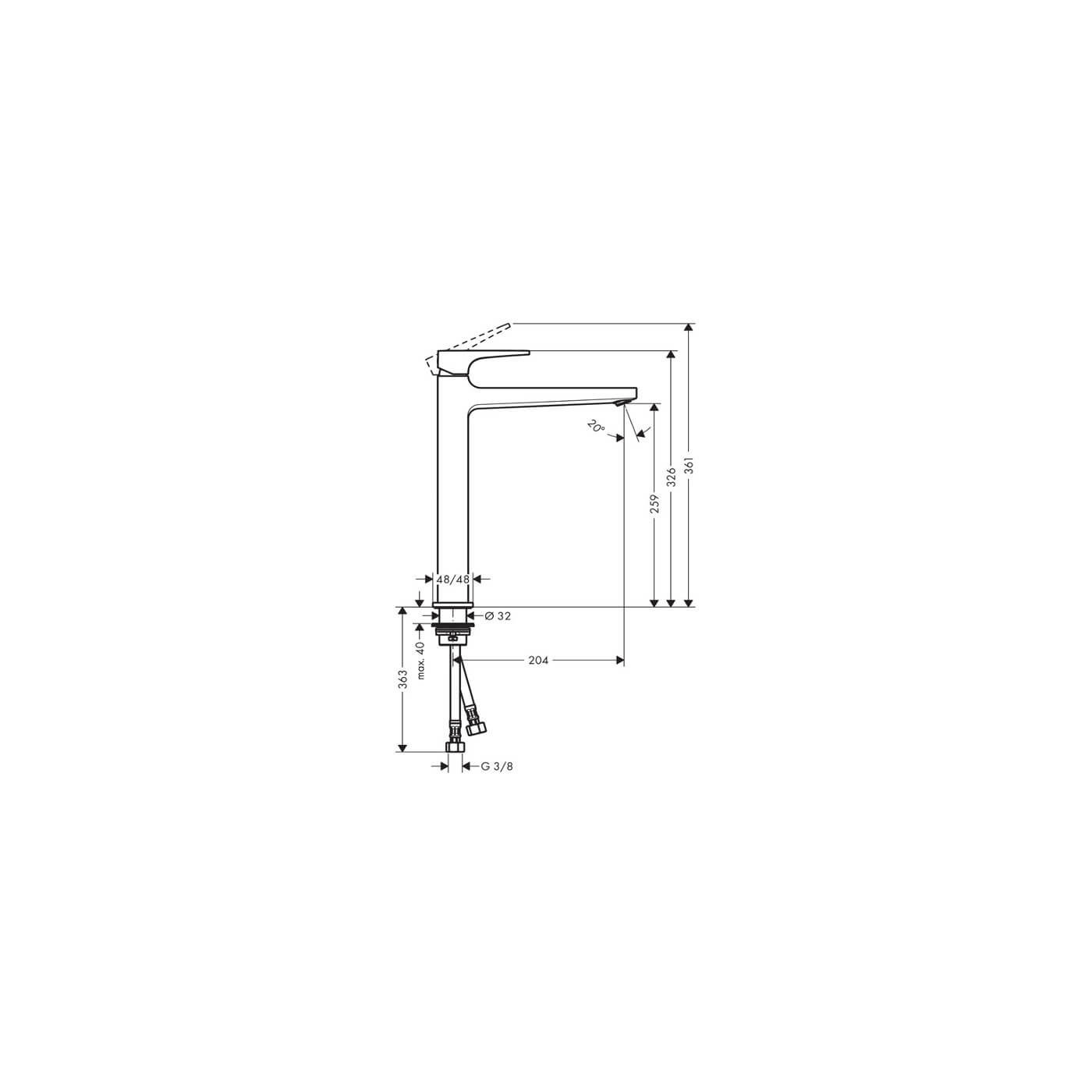 Bateria Umywalkowa Loop Metropol 260 74512000 Hansgrohe