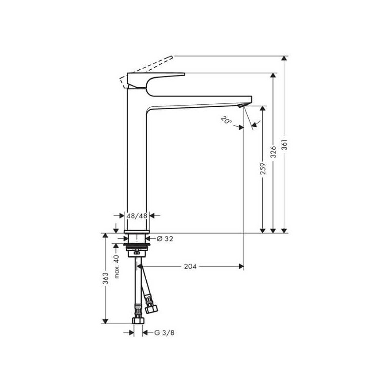 Bateria Umywalkowa Loop Metropol 260 74512000 Hansgrohe