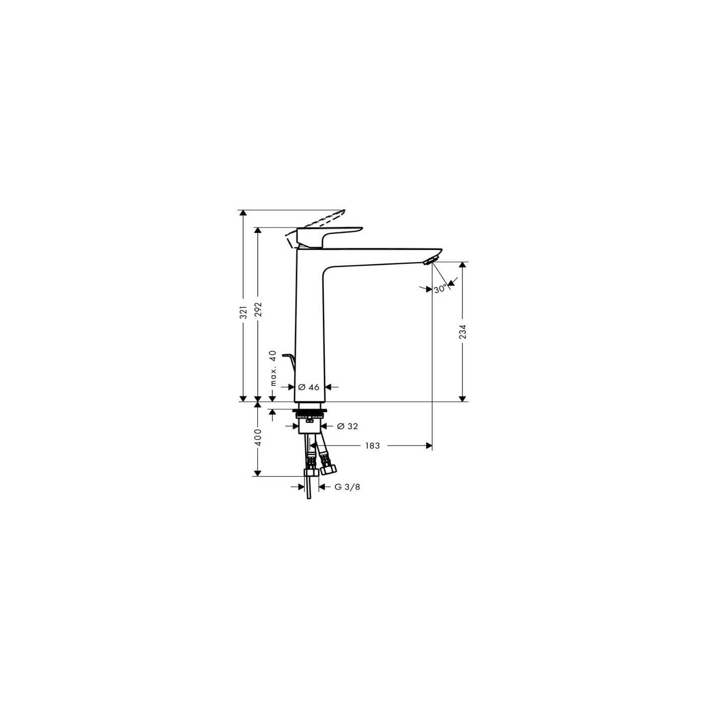Bateria Umywalkowa Talis E 240 71716000 Hansgrohe