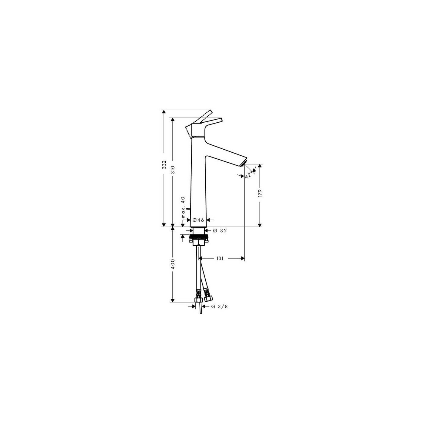 Bateria Umywalkowa Talis S 190 Z Kompletem Odpływowym 72031000 Hansgrohe