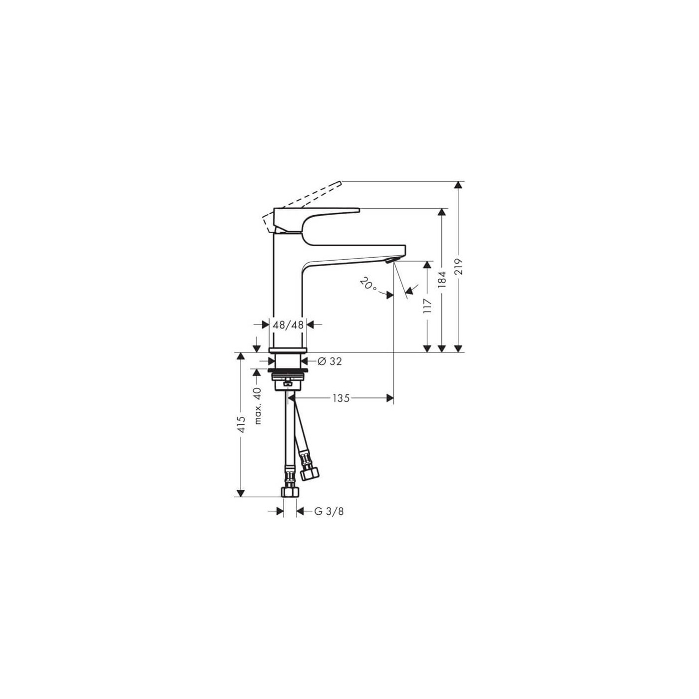 Bateria Umywalkowa Metropol 110 Loop Push-Open 74507000 Hansgrohe