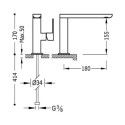 Bateria Umywalkowa Loft Tres Wylewka Kwadratowa 20020501 Tres