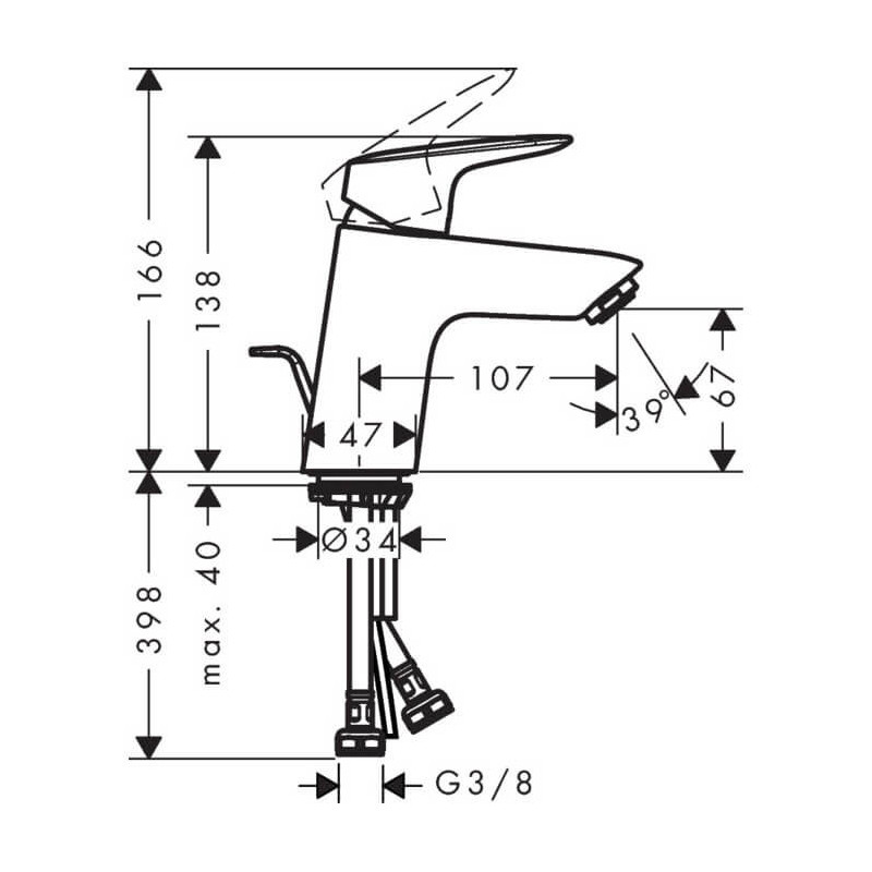 Bateria Umywalkowa 70 Chrom 71078000 Hansgrohe