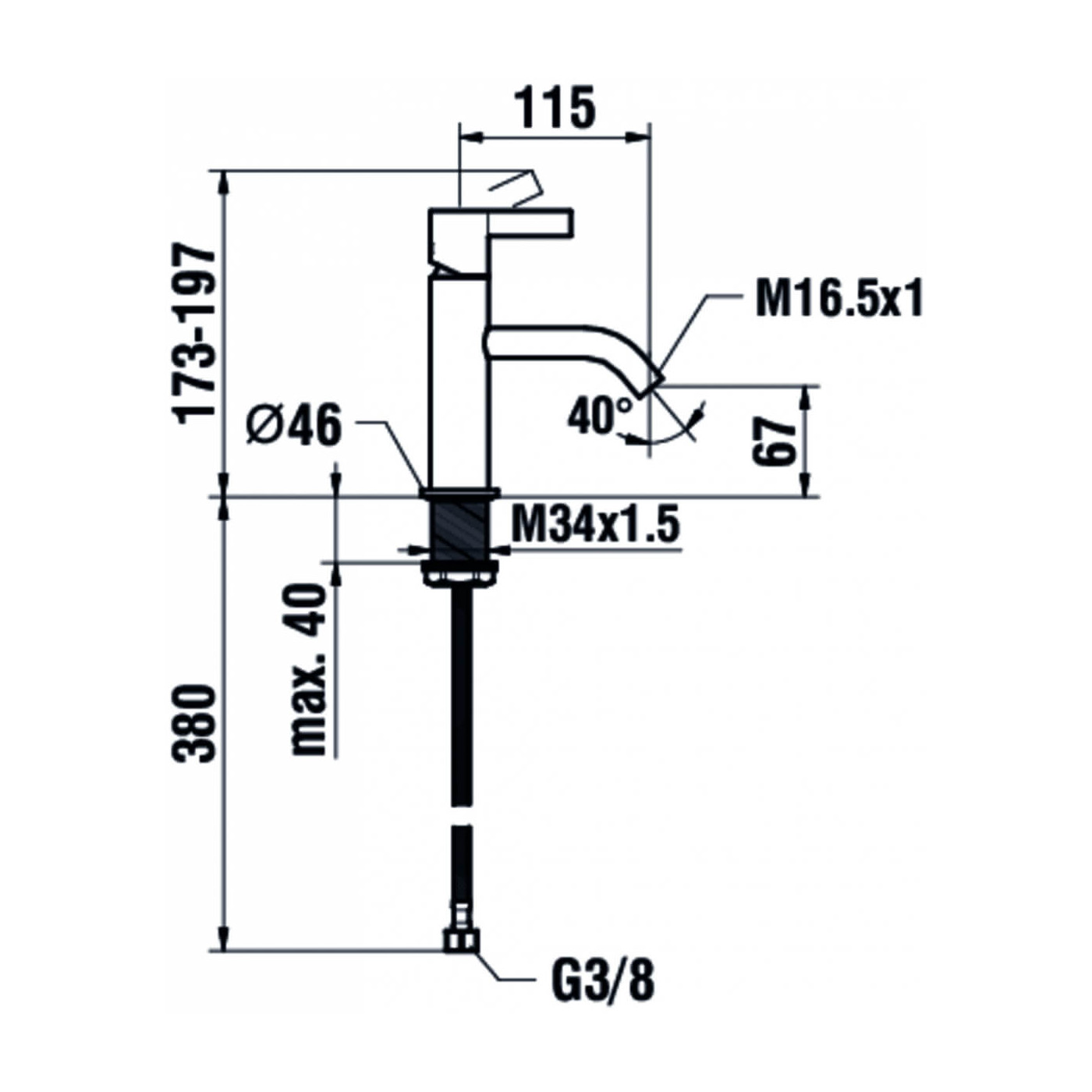 Bateria Umywalkowa Jednouchwytowa Kartell Chrom H3113310041001 Laufen