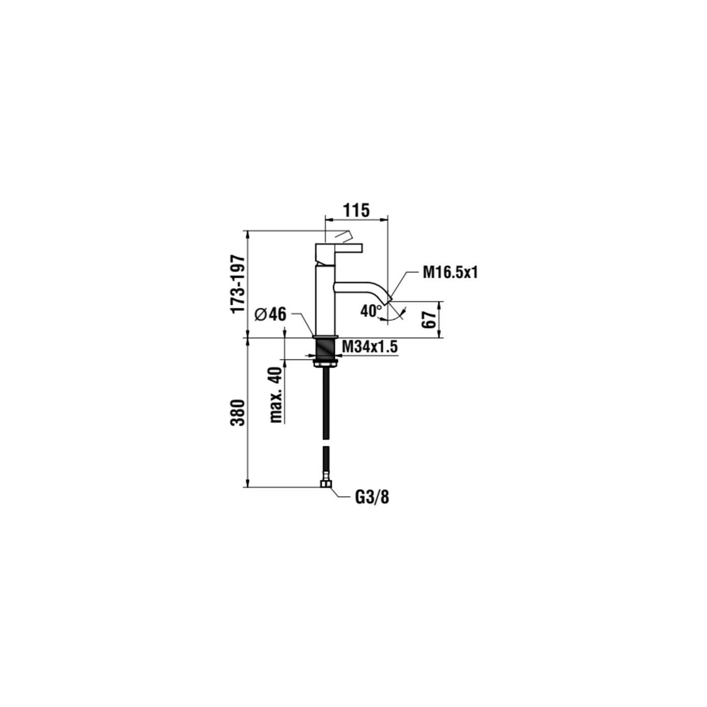 Bateria Umywalkowa Jednouchwytowa Kartell Chrom H3113310041001 Laufen