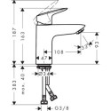Bateria Umywalkowa Logis Comfort Zone 100 Push Open 71107000 Hansgrohe