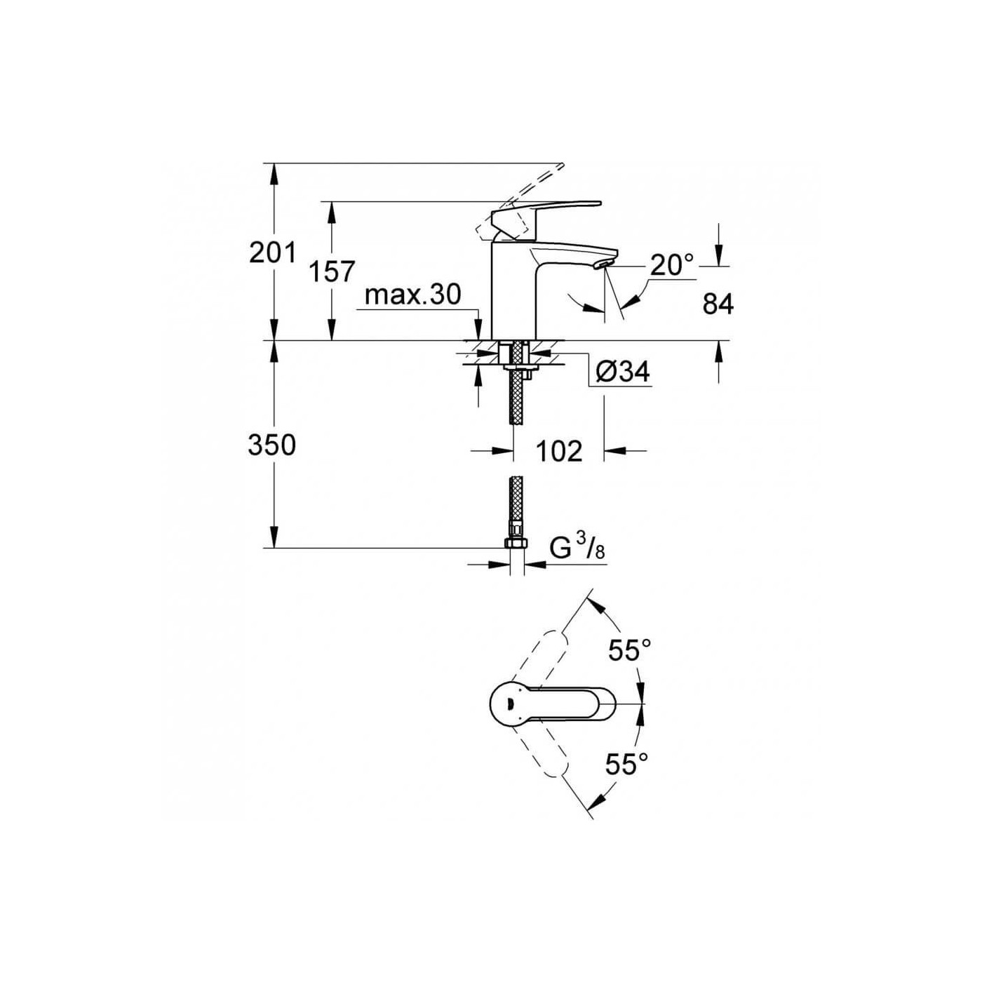 Bateria Umywalkowa Rozmiar S Eurostyle Cosmopolitan 3246820E Grohe