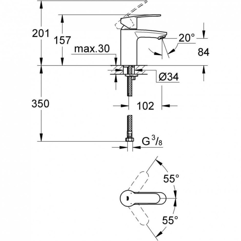 Bateria Umywalkowa Rozmiar S Eurostyle Cosmopolitan 3246820E Grohe