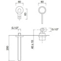 Bateria Podtynkowa Futuro Czarny Mat 6520-20/CZAR Giulini Giovanni