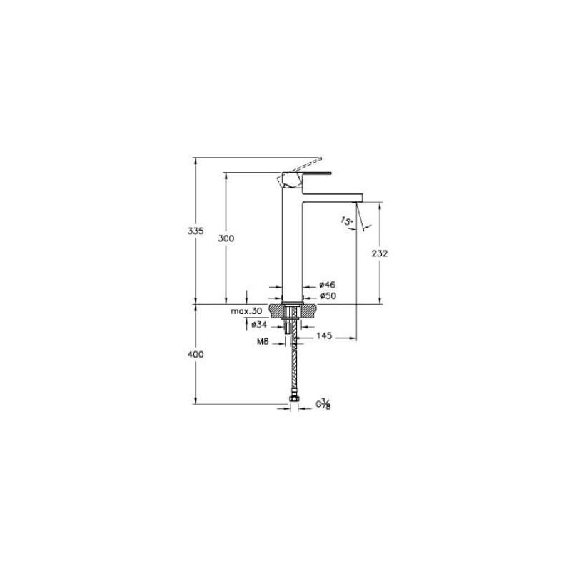 Bateria Umywalkowa Wysoka Flo S A41940EXP Vitra