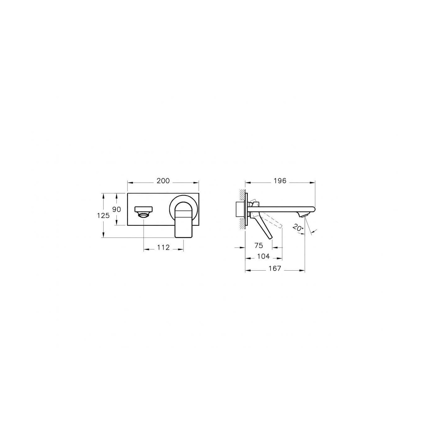Bateria Umywalkowa Memoria P/T Elem. Zew. A42345 Vitra