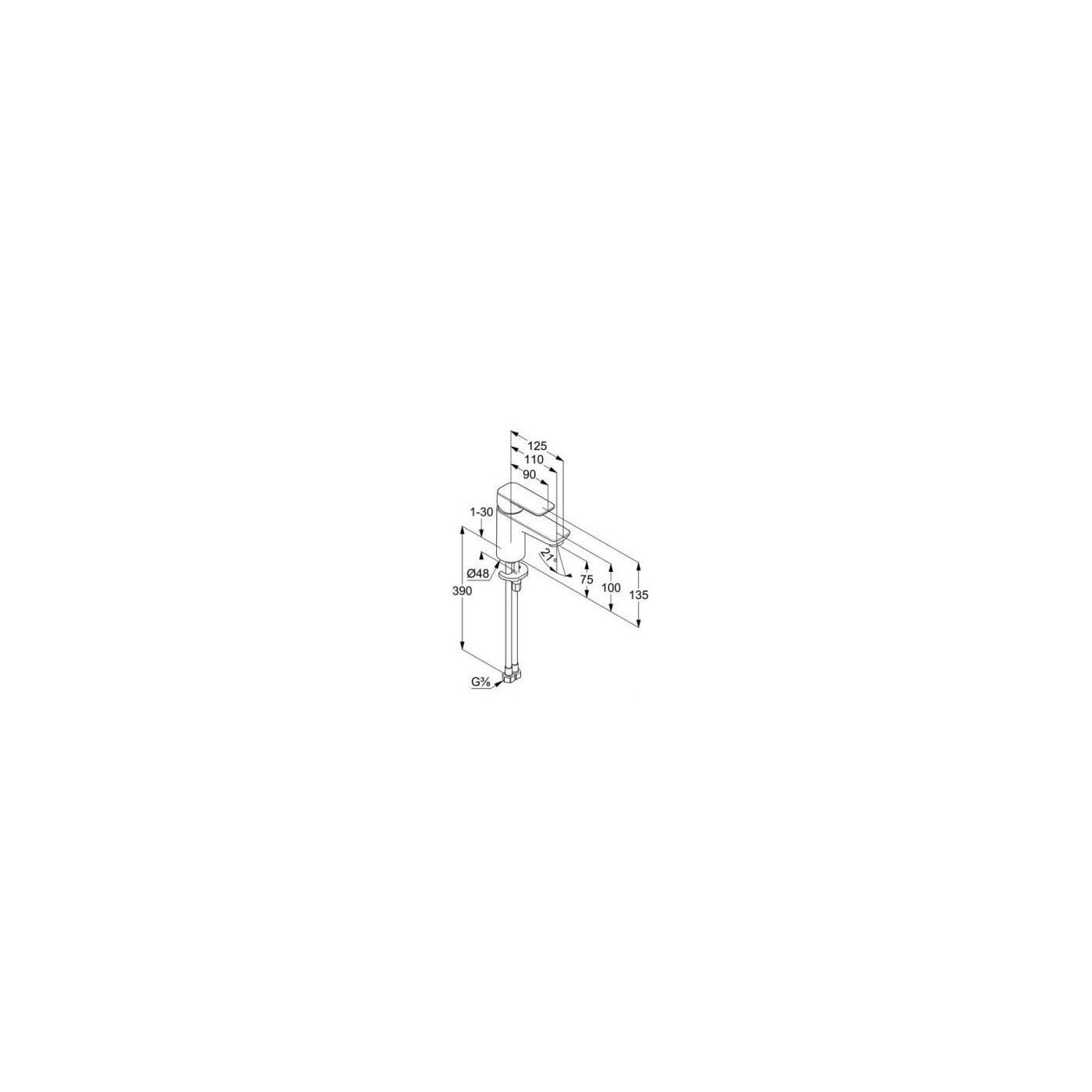 Bateria Umywalkowa Pure&Style 75 B/K 400280575 Kludi
