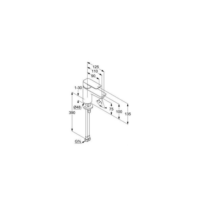 Bateria Umywalkowa Pure&Style 75 B/K 400280575 Kludi