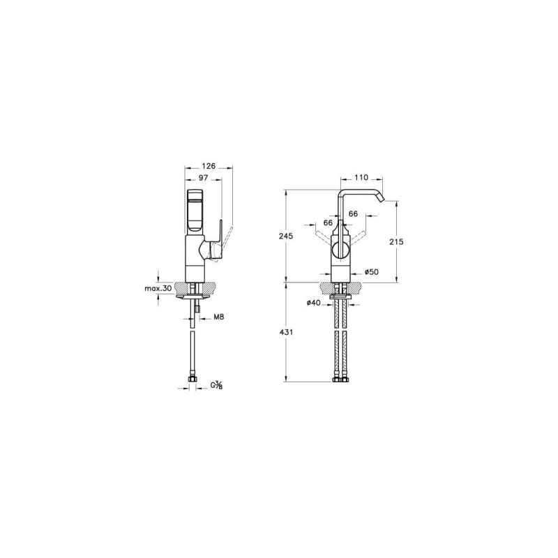 Bateria Umywalkowa Suit U Wysoka A42469EXP Vitra