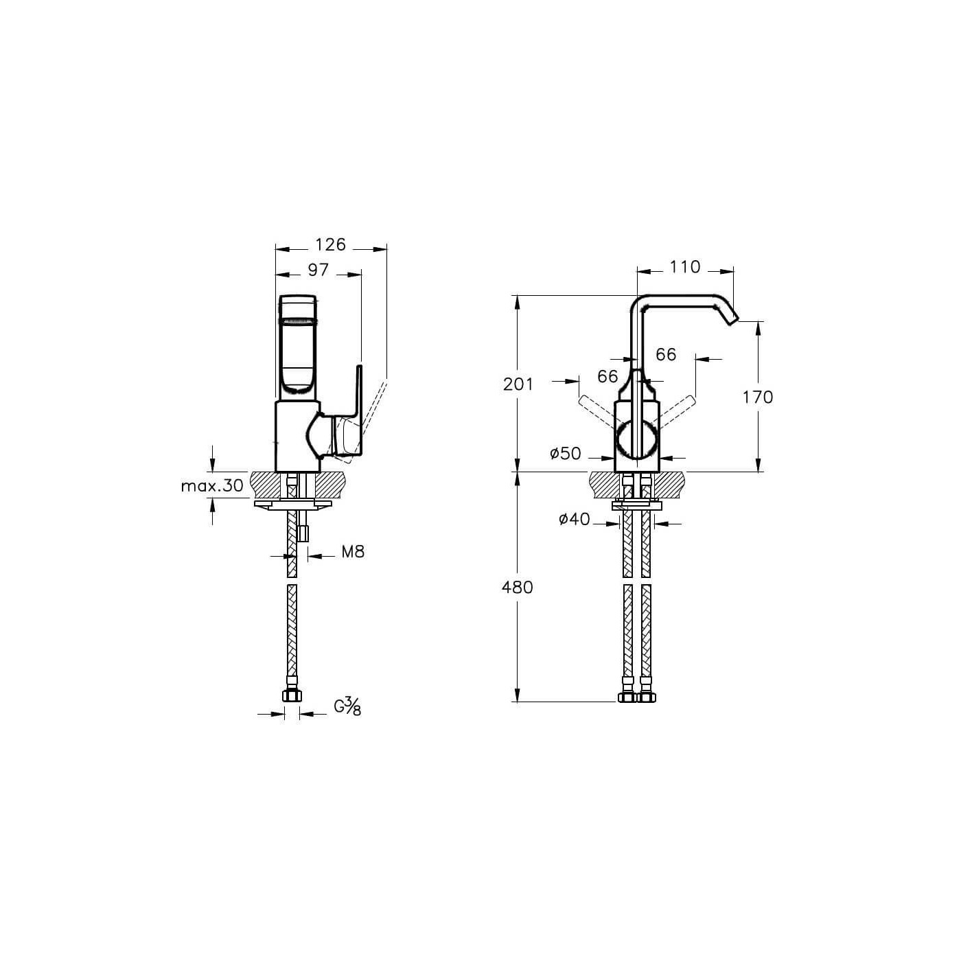 Bateria Umywalkowa Wysoka Suit-U A4246926EXP Vitra