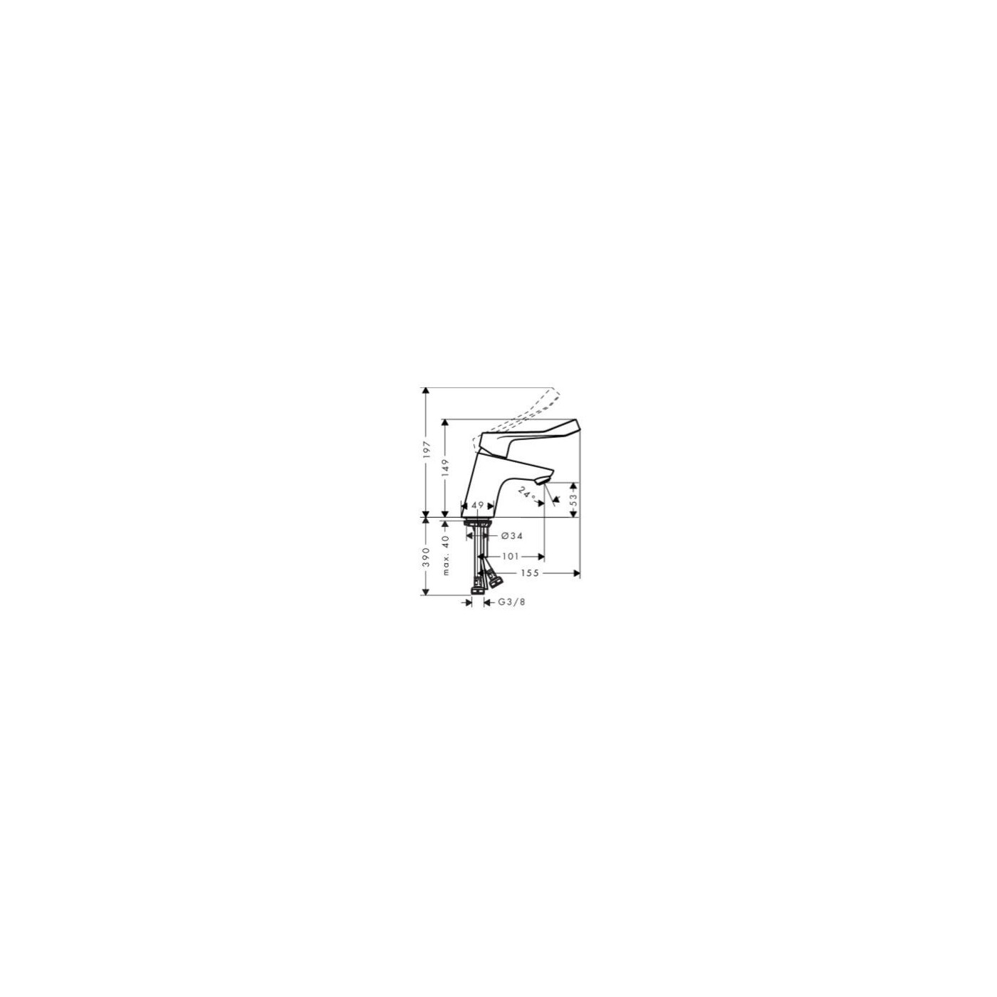 Bateria Umywalkowa Focus 70 31914000 Hansgrohe