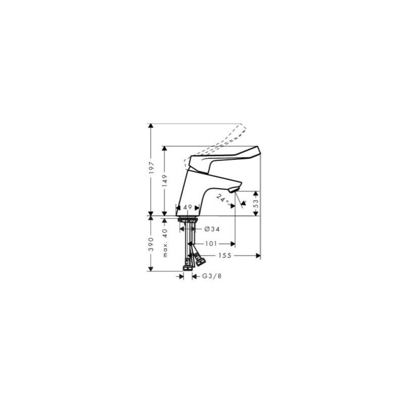 Bateria Umywalkowa Focus 70 31914000 Hansgrohe