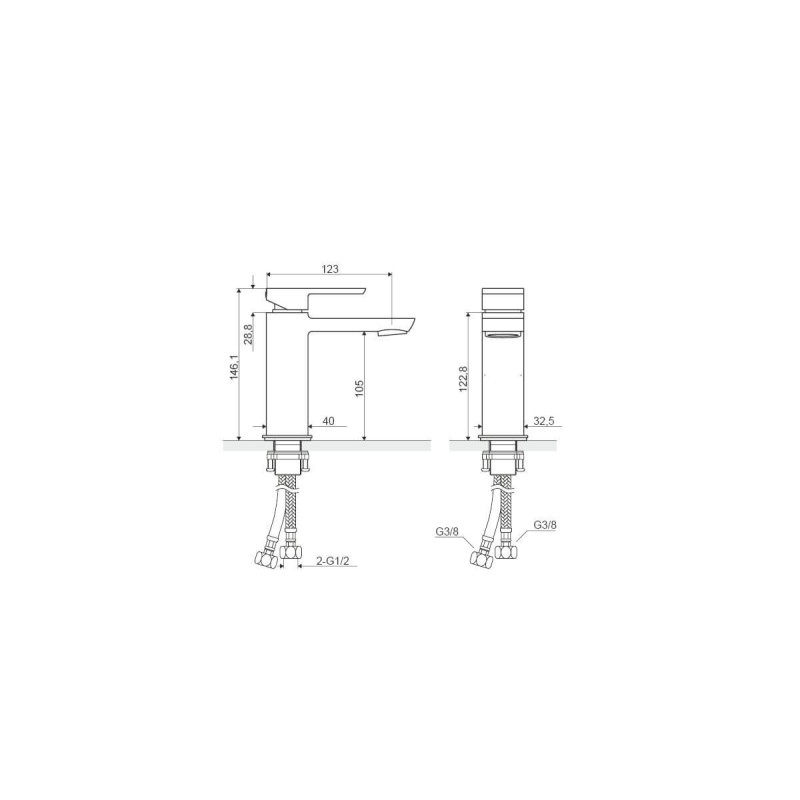 Bateria Umywalkowa Pride AREX.4001CR Excellent