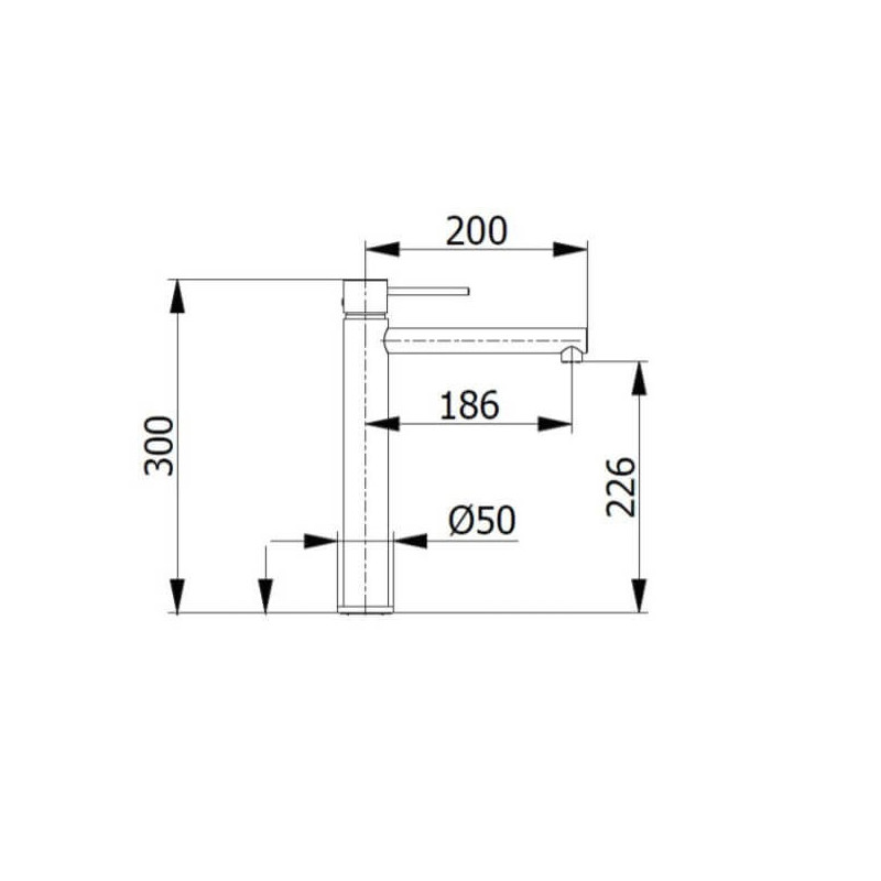 Bateria Umywalkowa Wysoka Spike 6814 Demm