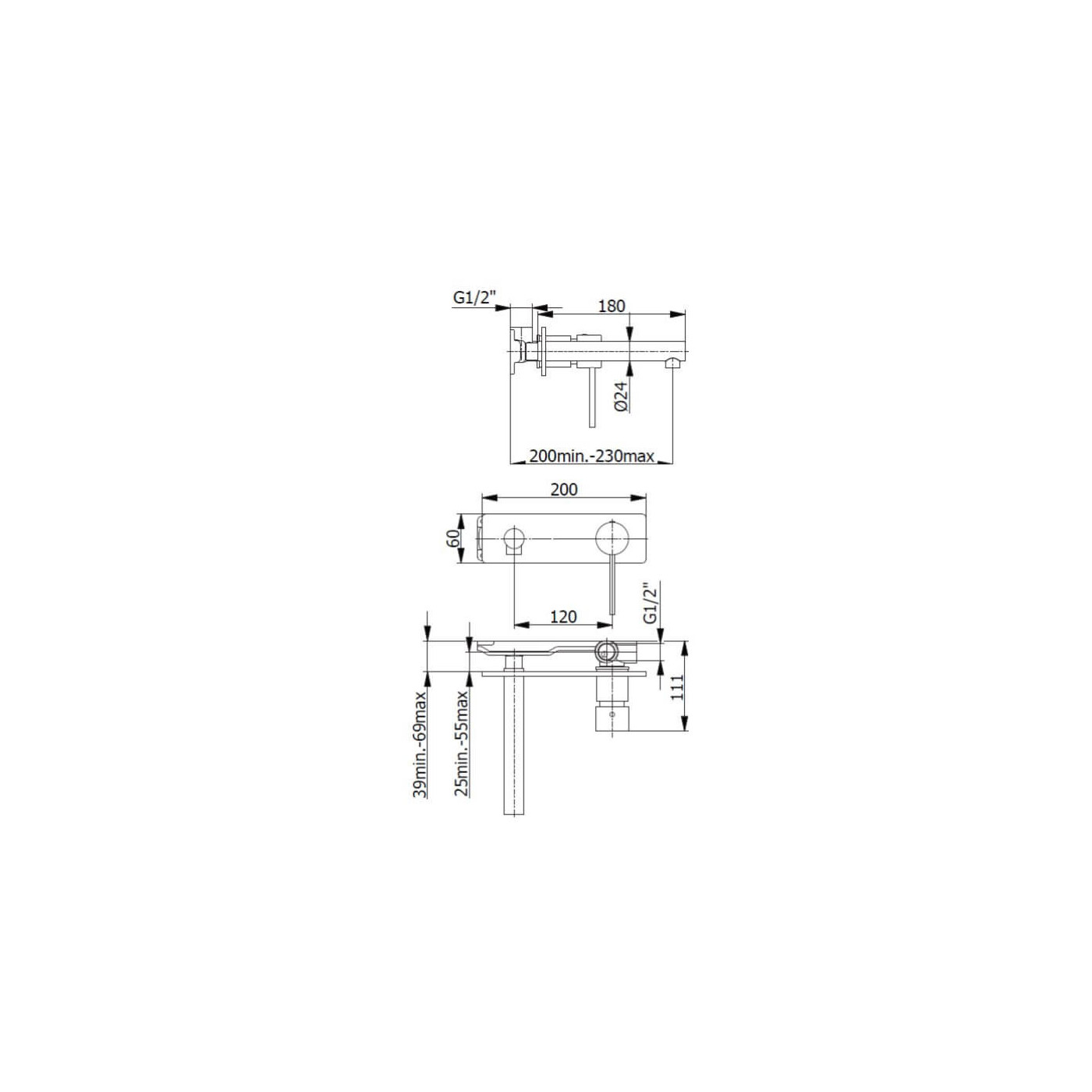 Bateria Umywalkowa Podtynkowa Spike 6818 Demm