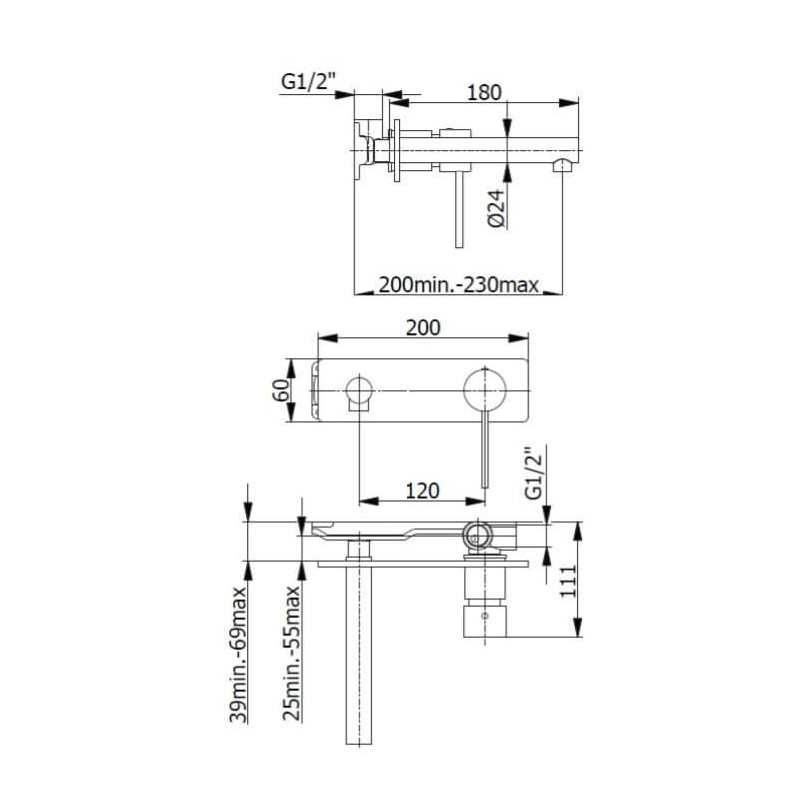 Bateria Umywalkowa Podtynkowa Spike 6818 Demm