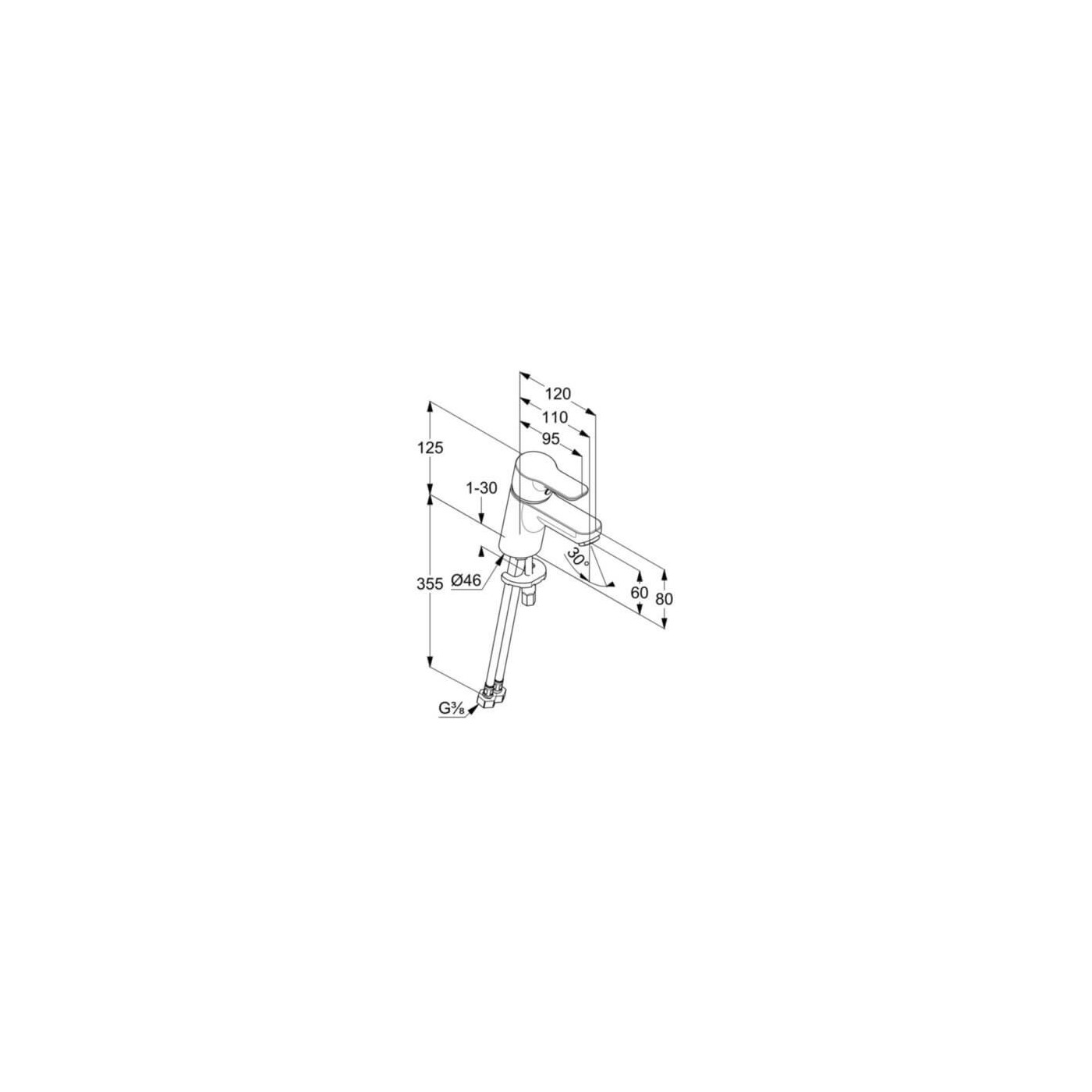 Bateria Umywalkowa Pure&Easy Chrom 373870565 Kludi