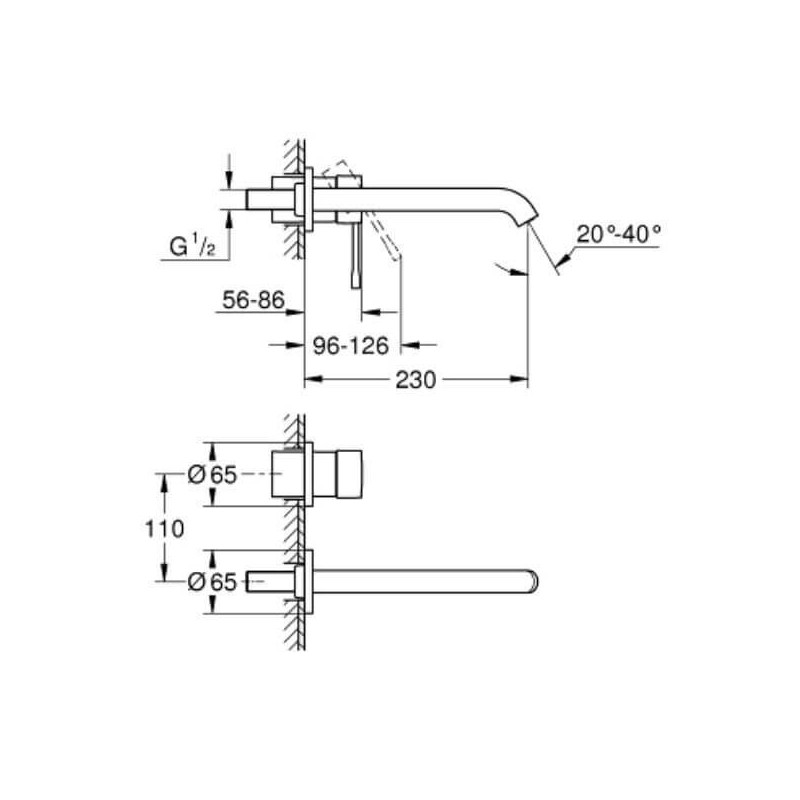 Bateria Umywalkowa Essence Warm Sunset 29193DA1 Grohe