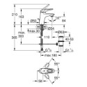 Bateria Umywalkowa Rozmiar S Eurostyle Moon White/Chrom 33558LS3 Grohe
