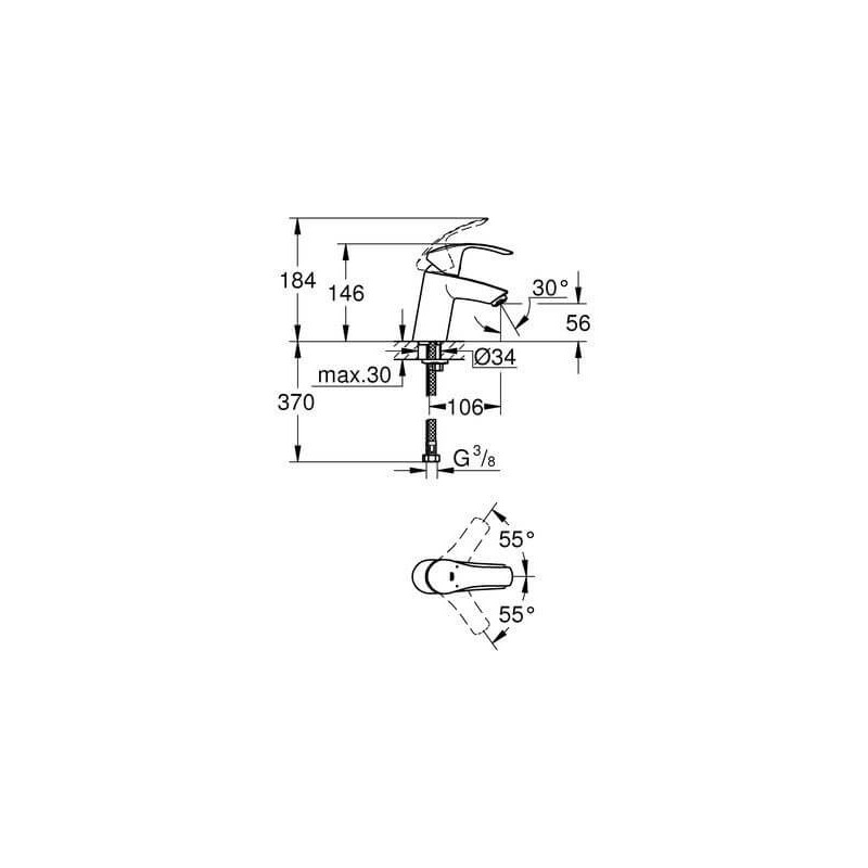 Bateria Umywalkowa Eurosmart Chrom 32467002 Grohe