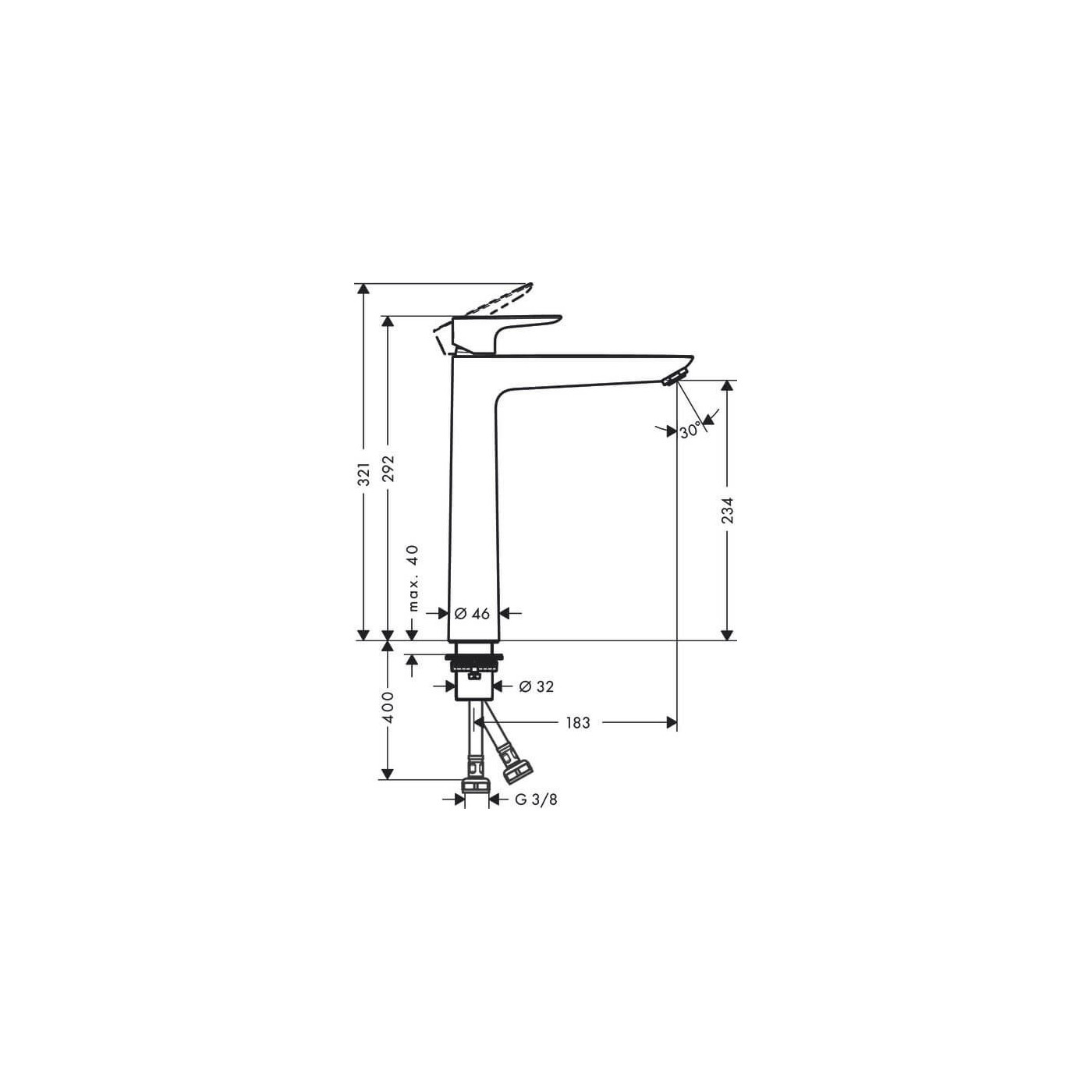 Bateria Umywalkowa Talis E 71717000 Hansgrohe