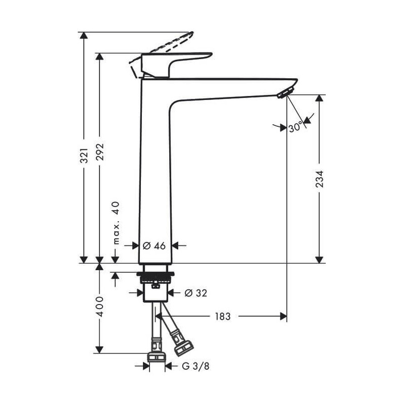 Bateria Umywalkowa Talis E 71717000 Hansgrohe