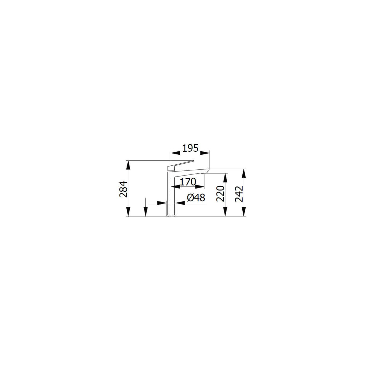 Bateria Umywalkowa Sleek Chrom Wysoka 9914 Demm