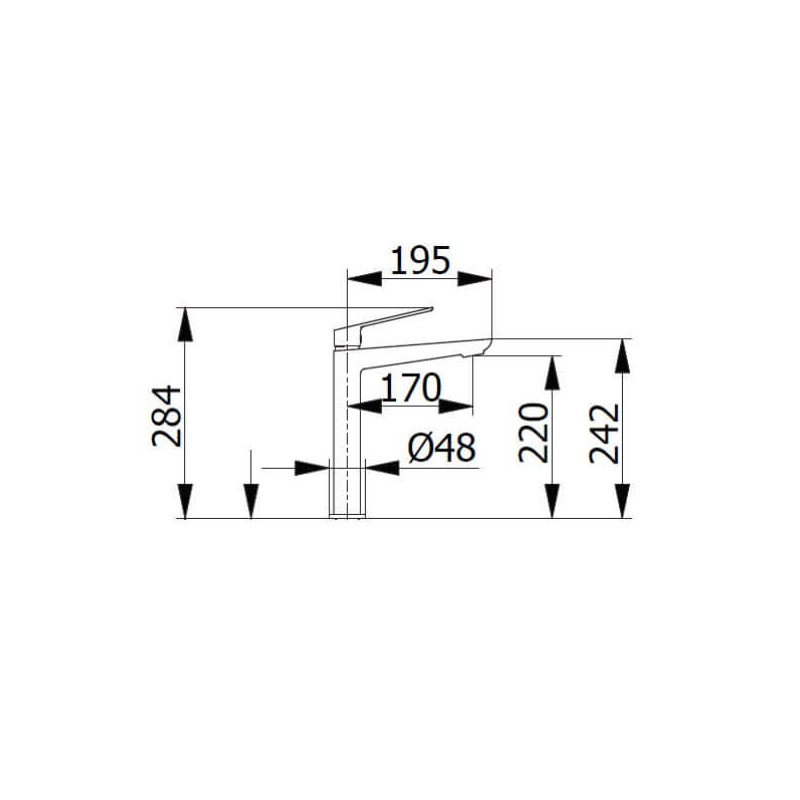 Bateria Umywalkowa Sleek Chrom Wysoka 9914 Demm